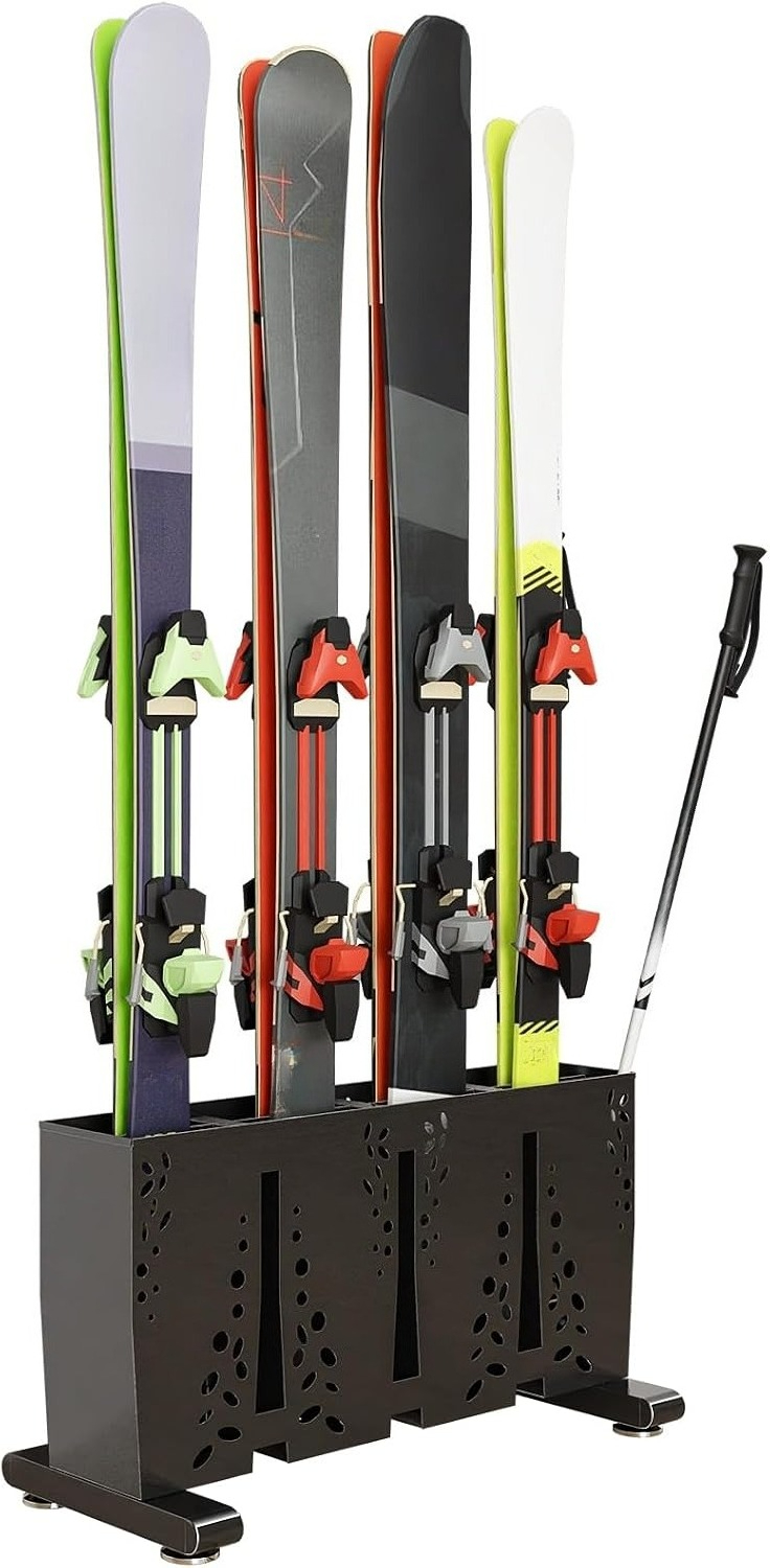 Sports Equipment Garage Storage - Прочная металлическая стойка для хранения лыж,