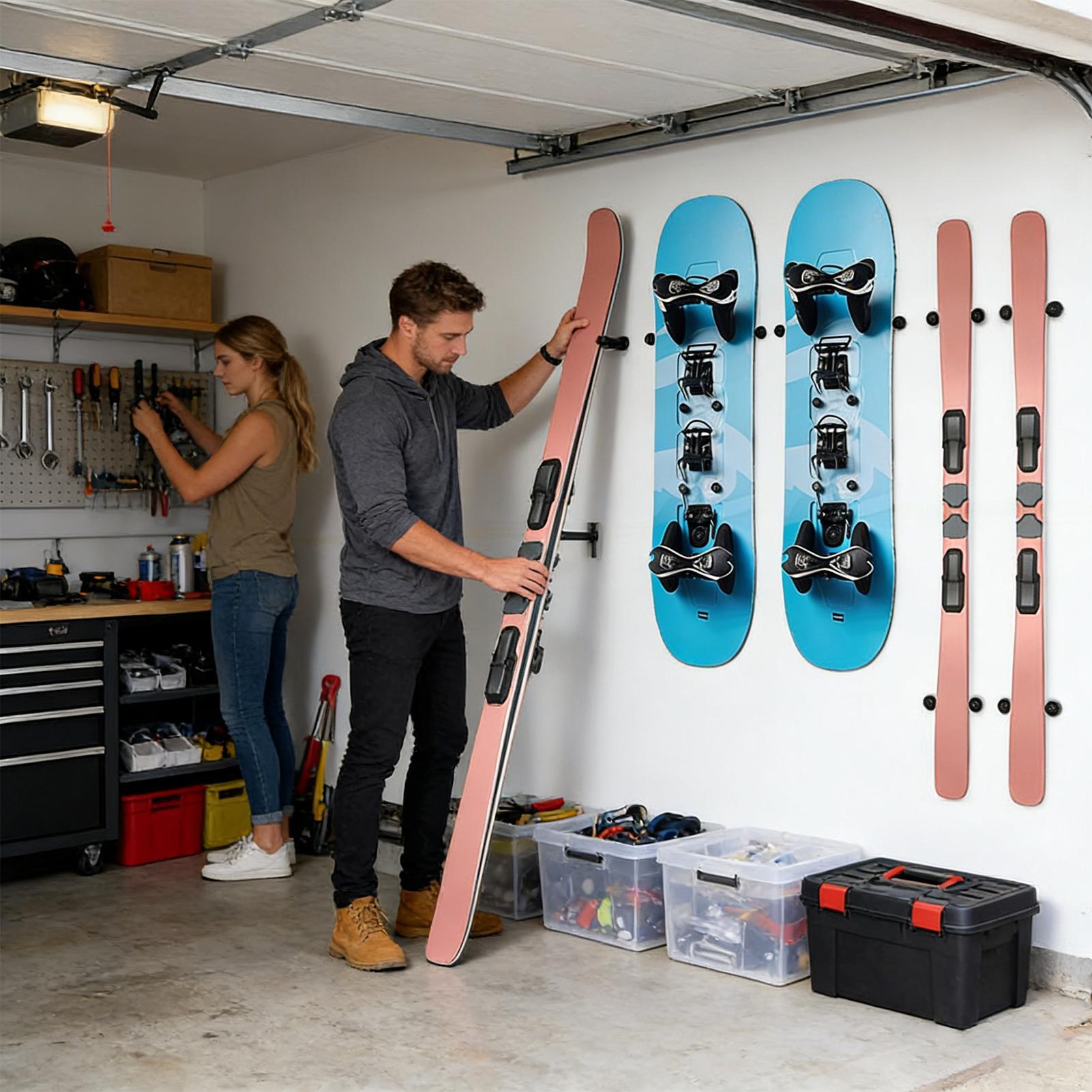Держатели для лыж на стену Вер – обзор и цена Sports Equipment Garage Storage
